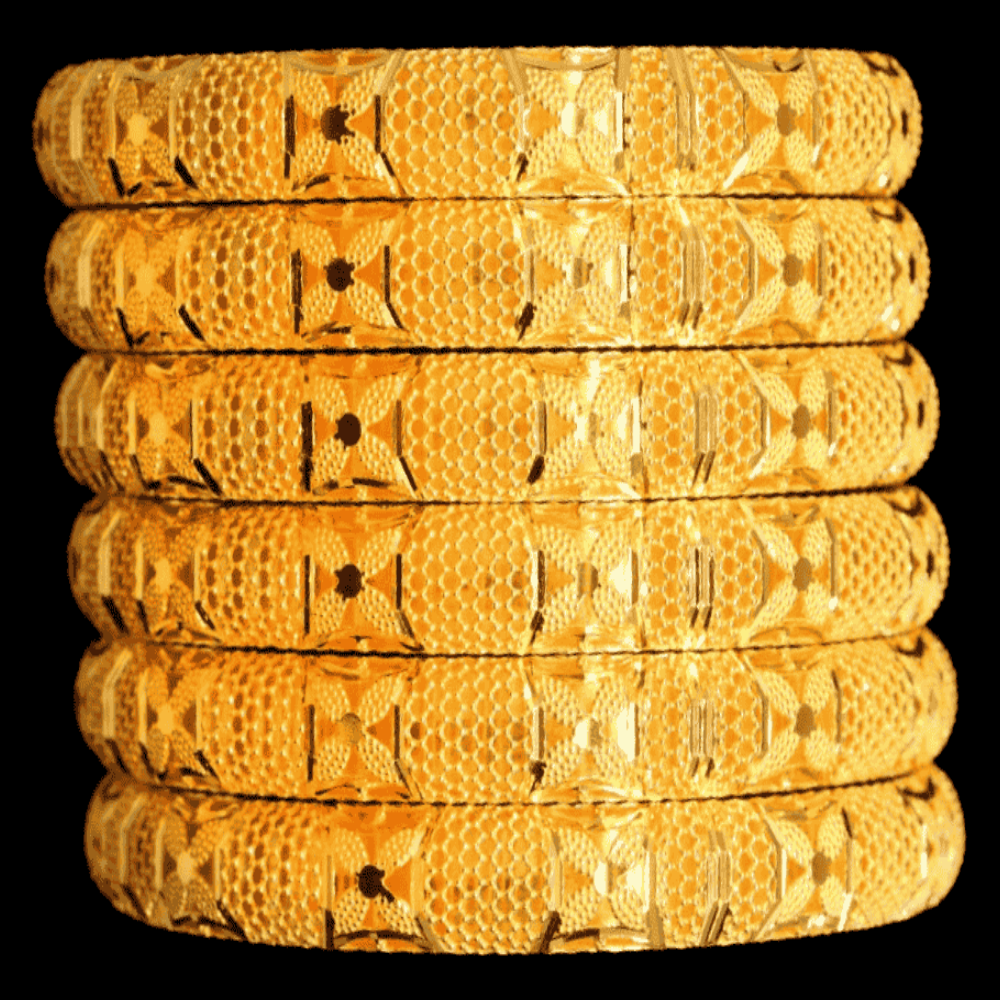 21K Gold Bangle Set, M (20) – SW17081